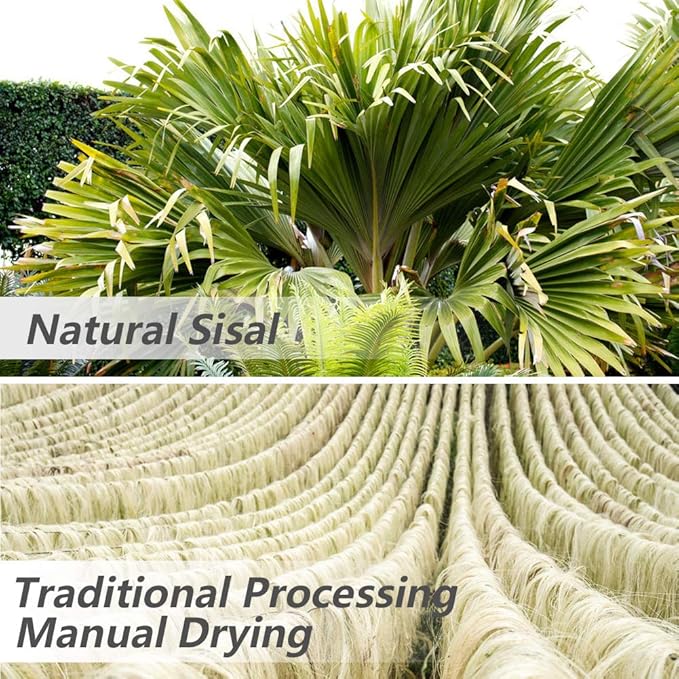 Sisal Rope 6mm for Cat Scratcher Repair and Replace Cat Scratching Post, DIY Scratching Furniture - Cat Tree, Scratch Carpet & Mat, Cat Kicker Toys, Natural Jute 98ft/30m