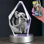 Personalized Dog Memorial Gifts, 3D Crystal Photo,Pet Memorial Gift,3D Engraved Crystal Keepsake Gift, Dog Photo Frame,Christmas Personalized Gift,Dog Pictures