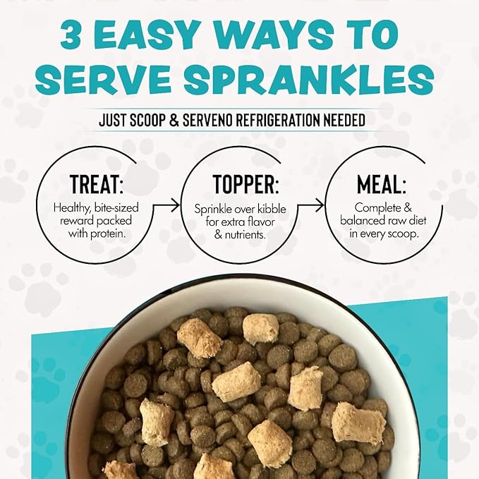 Freeze Dried Meal Toppers for Small & Large Breeds Dogs, 16 Oz Bag, Beef Dog Food Toppers for Picky Eaters, Made in USA - Grain Free & All Natural Freeze Dried Dog Treats