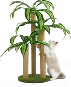 31.5Inch Cat Scratching Post,Cat Scratcher Tree with 3 Scratching Poles & 2 Interactive Dangling Balls,Cats Scratching Posts for Indoor Kitten & Adult Cats