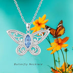 Black Cat/Fox/Owl/Panda/Butterfly/Cat/Dog Paw Print/Mushroom for Women Sterling Silver Animal Pendant Necklace Jewelry Christmas Birthday Gifts for Couples Sisters