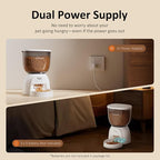 5L Automatic Cat Feeder, Timed Cat Food Dispenser, Automatic Pet Feeders Up to 6 Meal 1-20 Portion, Dual Power Supply Cats Feeder, Pet Dry Food Dispenser for Cats and Small Dogs