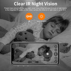 VSTARCAM 2K QHD Security Camera Indoor, Room Camera Baby Monitor 360° for Home Security, WiFi Camera with 2.4 GHz Wi-Fi, One-Touch Call, Smart Motion Tracking, IR Night Vision