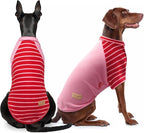 KYEESE 2Pack Dog Sweater Pullover Pets Clothes Soft Pets Sweaters Stretchy Pet Fleece Sweater Dogs Sweatshirt with Sleeves Comfy Dog Sweaters for Large Dogs Lightweight Pet Coat for Cold Weather
