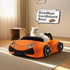 Cute Cat Beds Kitten Beds, Soft Small Dog Beds, Washable Pet Beds for Puppy and Kitty, Funny Supercar Cat Toys, 24 Inch