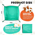 25 Pcs Disposable Travel Litter Box for Cat Dog Foldable Litter Box Collapsible Waterproof Pet Supplies for Kitten Indoor Outdoor, 19.69 x 19.69 Inch