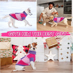 Turtleneck Pet Sweaters for Dogs Boys or Girls,Color Inlay and Moving Needle Pattern Dog Sweater,Pet Clothes,Dog Sweaters,Suitable for Various Breeds Dogs or Sizes(Purple Group,S)