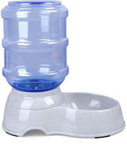 Pet Water Dispenser Station - 1 Gal Replenish Pet Waterer for Dog Cat Animal Automatic Gravity Water Drinking Fountain Bottle Bowl Dish Stand