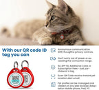 Cat Tags Personalized Small, QR Code Cat Name Tags for Kitten Collar, Scan Location Alerts, Red S