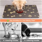 Pet Feeding Mat-Absorbent Pet Placemat for Food and Water Bowl, with Waterproof Rubber Backing, Quick Dry Water Dispenser Mat for Dog and Cat (17"x27", Brown)