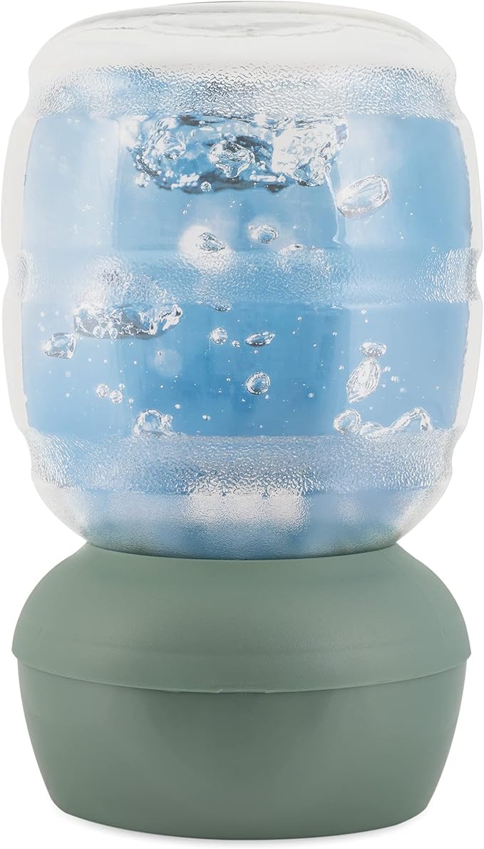 Petmate Replendish Automatic Gravity Waterer for Cats and Dogs, BPA-Free, No Batteries Required, Includes Charcoal Filter, 4 Gallons,Green, Made in USA