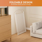 2 Panels Full Matel Freestanding Dog Gates with Door, 48"Extra Wide 36"Tall Free Standing Dog Pet Gate for Indoor & Outdoor. Foldable Pet Fences for Doorways, House, Stairs, Porch, Deck, Yard