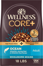 Wellness CORE+ (Formerly RawRev)Grained Dry Dog Food, Ocean Recipe with Freeze Dried Whitefish, 18 Pound Bag