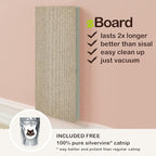 Way Basics Premium Wall Mount Scratch Pad Cat Scratcher with Silvervine Catnip - zBoard Lasts 2X Longer