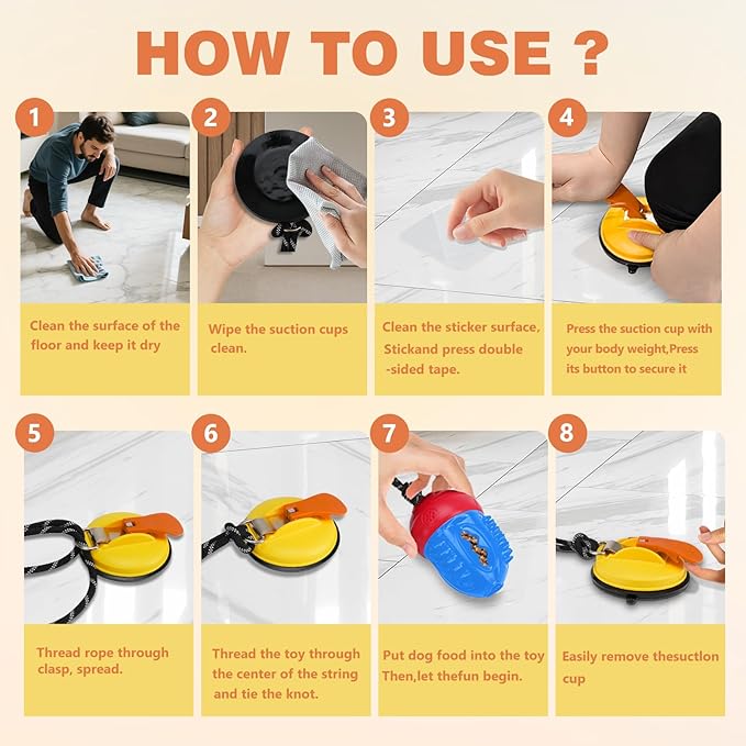 Interactive Dog Toys Tug of War,Dog Puzzle Toy Squeaky for Medium Large Breed Mental Stimulation,Indestructible Food Dispensing Dog Toy to Keep Busy,Red Yellow,Red Blue