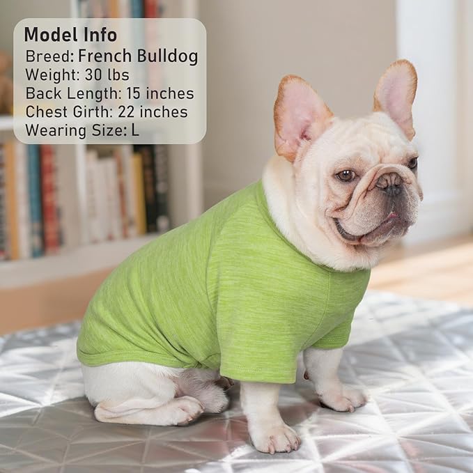 KYEESE 2Pack Dog Sweaters Lightweight Small Pet Sweaters Pullover Fleece Pets Sweater Dachshund Clothes Dog Sweaters for Small Dogs Male Soft Pets Sweatshirt Stretchy Comfort Pet Coats Dogs Clothes