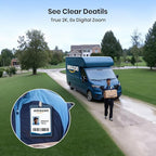 aosu Security Cameras Outdoor Wireless, 2 Cam-Kit, No Subscription, Solar-Powered, Home Security Cameras System with 360° Pan & Tilt, Auto Tracking, 2K Color Night Vision, Easy Setup, 2.4 & 5GHz WiFi