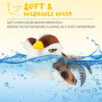 Cat Toys Flapping Bird, Lifelike Sparrow Chirp Tweet, Rechargeable Touch Activated Kitten Toy Interactive Exercise Toys for All Breeds Cat Kicker Catnip Toys, No Flying (Large 8.6 x 3.7)