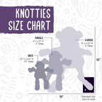 HuggleHounds Knottie Plush Dog Toy - Dog Stuffed Animal Toy for Small, Medium & Large Sized Dogs, Durable Plush to Keep Them Busy - Tartan Tidings Fox, Small