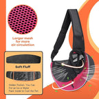 YUDODO Pet Sling Carrier for Small Dogs & Cats – Hands-Free Puppy Carrier with Safety Hook, Large Zipper Pocket, Soft Breathable Mesh, Adjustable Strap & Reflective Strip (Pink 3.0 S)