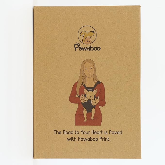 Pawaboo Pet Dog Carrier Backpack, Puppy Dog Travel Front Carrier for Small Medium Dogs Cats, Adjustable Breathable Dog Carrying Backpack with Safety Strips for Hiking, Walking (Blue L Up to 14 lbs)