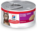 Hill's Science Diet Adult 1-6, Adult 1-6 Premium Nutrition, Wet Cat Food, Beef Minced, 2.9 oz Can, Case of 24