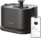 PETLIBRO Upgrade Cat Water Fountain, Cordless Cat Fountain Battery Operated, App Monitoring 3L/101oz Dockstream 2 Pet Water Fountain with Stainless Steel Tray, 5GHz WiFi Dog Water Bowl Dispenser