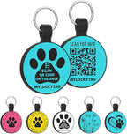 MYLUCKYTAG QR Code Dog Cat ID Tag - Durable, Digital, Quiet, Engraved - Online Pet Profile & Location Alert
