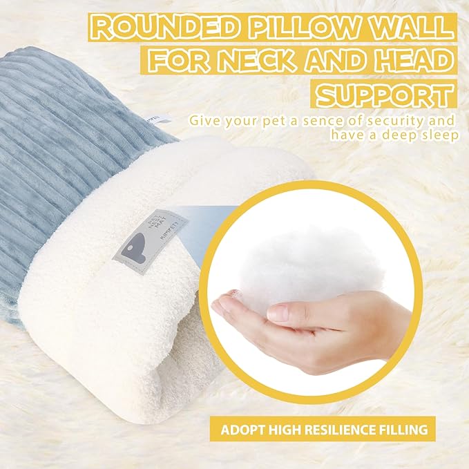 Cat Sleeping Bag, 2024 New Cat Winter Sleeping Bag, Self Warm Cat Sleeping Bag for Indoor Cats, Cat Cave Bed 360° Wrap for Cats Up to 8kg, Large 21 x 18 Inches