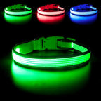 YFbrite Full Adjustbale LED Dog Collar, Full Illuminated Light up Dog Collars, Reflective Dog Collar Light Glowing in The Dark for All Dogs Safety (Large, Green-2)
