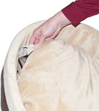 K&H Pet Products Thermo-Kitty Bed Deluxe Indoor Heated Cat Bed Mocha/Leopard Large 20 Inches