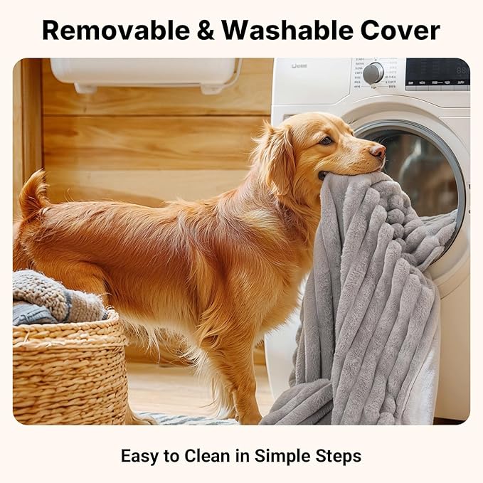 Veehoo Orthopedic Dog Bed for Large Senior Dogs, 7 Inch Thick XXL Memory Foam Dog Bed with L Shaped Bolsters, Orthopedic Pet Couch with Waterproof Liner & Removable Washable Cover, 52"x36"x7"