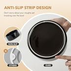 Ceramic 6.1inch Dog Bowl for Small Breed Dogs, Anti-Slip and Weighted Pet Food and Water Dishes (Single Bowl, Starry Sky)