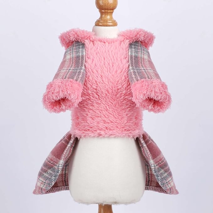Dog Hoodie Dog Sweater Puppy Clothes for Small Dogs Boy Girl Pet Hoodies for Dogs Cold Weather Doggie Coats Fall Doggy Sweatshirt for Chihuahua Yorkie Cat Sweater Costumes, XS, Pink
