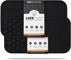 Pup Culture Dog Lick Mat for Dogs (2 Pack), Feeding Pad for Anxious Pets Plus 4 Different Puzzles for Mental Stimulation for Dogs - Supports Mental, Dental, and Digestive Health - Heavy Duty