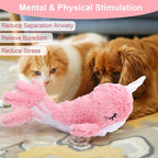 Mity rain 2 in 1 Interactive Dog Toys, Fish Dog Toy to Keep Them Busy, Plush Squeaky Dog Toys, Rechargeable Wiggly Pink Pet Toys for Small Medium Large Dogs, Moving Dog Toys for Indoor&Outdoor