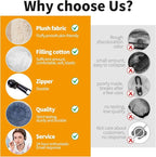 Donut Dog Bed, Dog Beds, Cat Bed, Washable Round Bed for Medium Dogs, Indoor (Light Grey, 32", M)