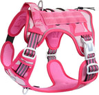 AUROTH Tactical Dog Harness for Small Medium Large Dogs No Pull Adjustable Pet Harness Reflective K9 Working Training Easy Control Pet Vest Military Service Dog Harnesses (XL, Pink Camo)