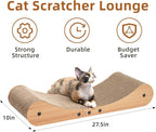 Nekosan Cat Scratcher Cardboard Bed, 27.5" Extra Large Cat Scratch Sofa Bed, Cat Scratcher Lounge Bed for Indoor Cats, 27.5 x 10 Inches Cat Couch Bed - Scratching Board