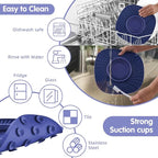 Lick Mat for Small Dogs and Cats with Suction Cups, Silicone Slow Feeder Lick Pad with Collapsible Bowl for Anxiety Relief, Pet Puzzle Treat Mat for Bathing Grooming Trimming (Purple)