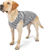 WEONE Dog Summer T-Shirts Striped Cotton Vest,Pet Breathable Soft Basic Clothes for Small Medium Larg Boy Girl Dogs,XXL