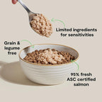 Open Farm, Canned Cat Food Topper, Silky Mousse Made with 95% Responsibly Sourced Icelandic Fish, Grain & Legume Free, Salmon Recipe, 3.17oz Cans (Pack of 17)