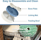 Suhaco 4 in 1 Puzzle Feeder Dog Bowls Slow Feeder Dog Bowls Large Slow Feeding Bowl for Dogs, Dog Puzzle Game Slow Feeder for Dry and Wet Food Dog Food Bowl for Large Dogs, 9.8IN (Blue)