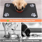 Pet Feeding Mat-Absorbent Pet Placemat for Food and Water Bowl, with Waterproof Rubber Backing, Quick Dry Water Dispenser Mat for Dog and Cat (12"x20", Coffee)