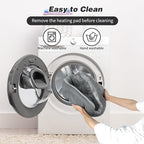 Heated Cat Bed Indoor, 18.5" Soft Heated Pet Bed for Indoor Cats with Timer and Temp Adjustable, Warming Cat Bed Heating Pad for Indoor Cats Kitten Old Cat Senior Cat