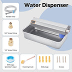 Automatic Water Dispenser for Dog, 6L Dog Water Bowl Dispenser, Large Stainless Steel Indoor/Outdoor Water Feeder Suitable for Dogs Livestock Chicken Horse, Easy to Clean