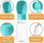 Mr. Pen- Dog Water Bottle, 19 oz, Large, Aqua Blue, Portable Dog Water Bottle Dispenser, Not Dishwasher Safe