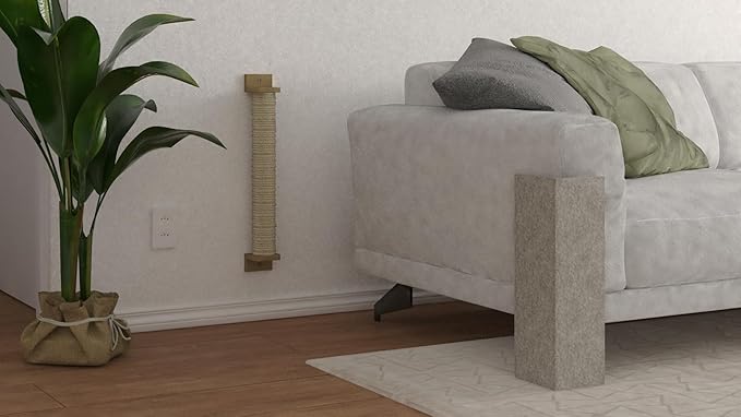 Cat Scratcher Sofa Protector – Couch Corner Cat Scratching Post, Carpet Cat Scratch for Indoor Cats, Furniture Scratch Guard (15 in, Graphite)