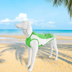 2 Pack Dog Shirts, Breathable Dog Clothes, Summer Sun Protection Pet Sleeveless Vest, Lightweight Stretchy Tank Top T-Shirts for Large Medium Dogs, Green White+Blue White (2XL)