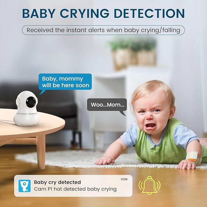 litokam Security Camera Indoor 2K, 360 Pan/Tilt Cameras for Home Security with Motion Detection, Baby Monitor for Pet/Dog with Night Vision, 2.4GHz WiFi Cam with Phone App & 2-Way Audio